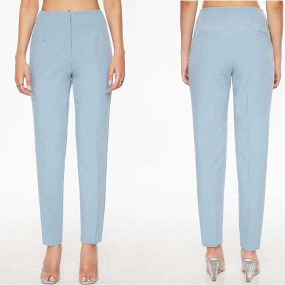 Dynamite Lina Full Length Slim Pants -Ashley Blue Sz 8 pronounced seams pockets - Picture 3 of 15